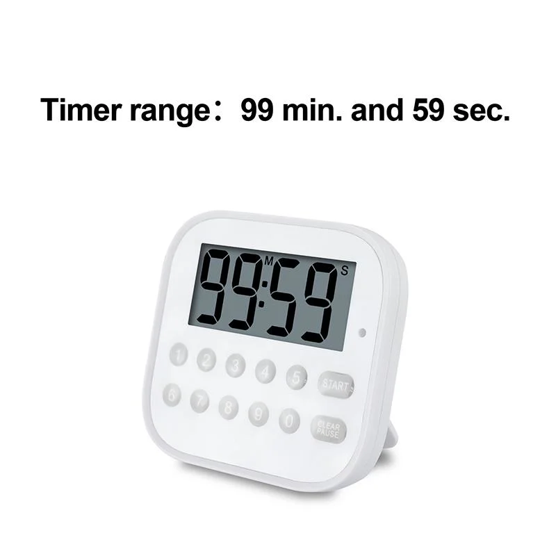 LED Flashing Countdown Digital Timer with Sound and silent Mode
