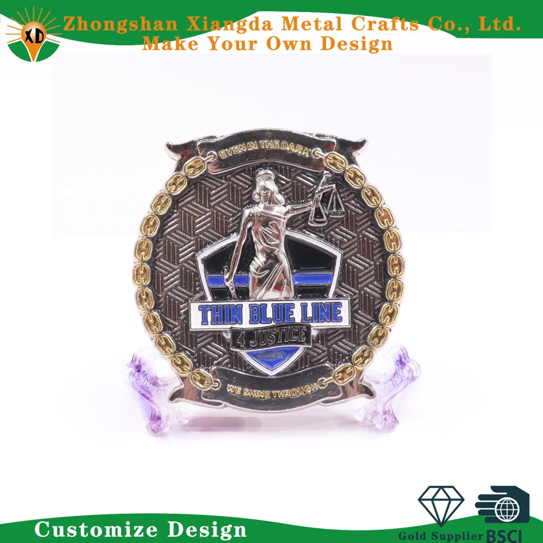 Case Holder Rubber Mat Gold Silver Double Plating High Quality Customized Navy Military Custom Logo China Manufacturer 3D Zinc Alloy Challenge Coin