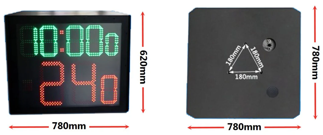 24 Second Large Shot Clock 4 Side Count LED Basketball Scoreboard for Competition