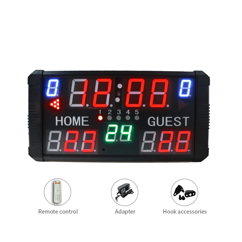 Drop Shipping Aluminum Alloy Digital Electronic Magnetic Ball Game Scoreboard Built-in Battery LED Mini Scoreboard