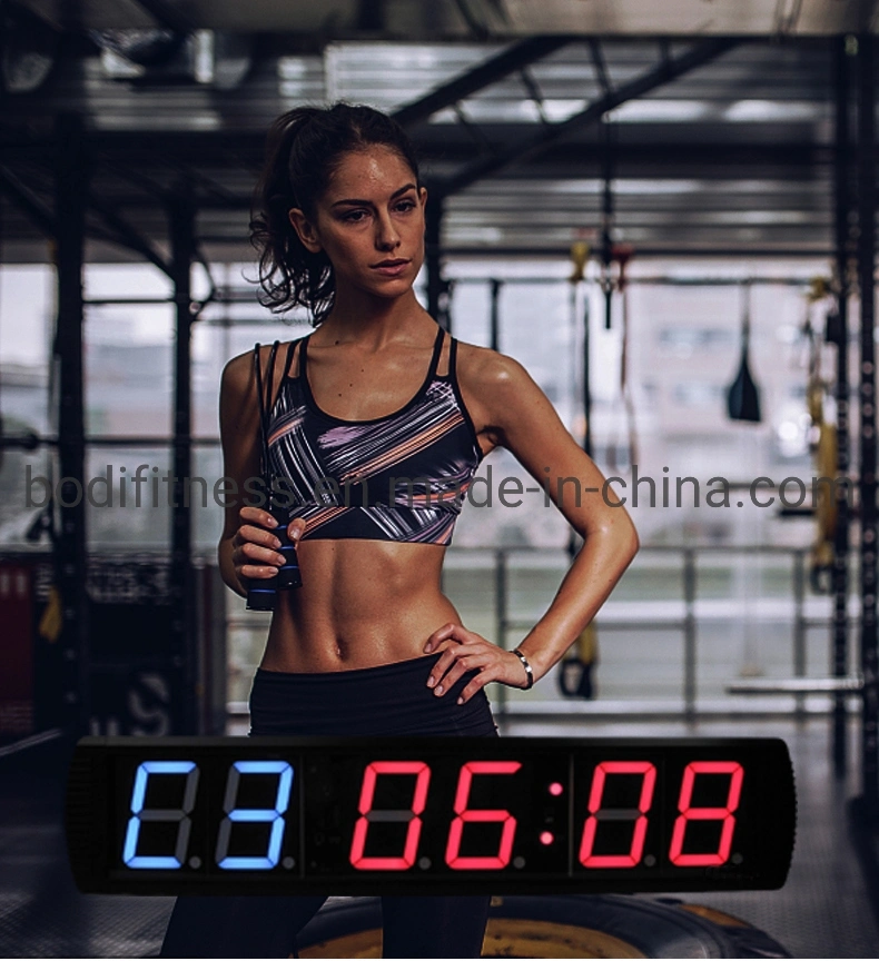 Hot Sell Flat Digital Gym Timer Crosfit LED Power Timer 6 Digits Digital Gym Timer