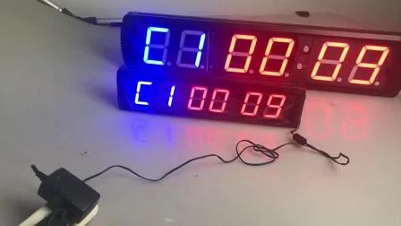 Temporizador de gimnasio remoto LED de 6 dígitos para entrenamiento deportivo multifuncional