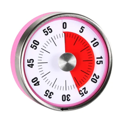 Temporizador de cocina de 60 minutos de color rosa