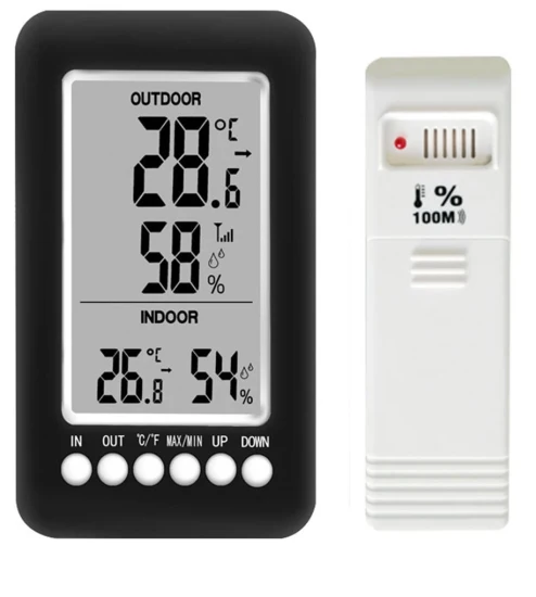 Habitación interior LCD Temperatura electrónica Medidor de humedad Termómetro digital Higrómetro Despertador