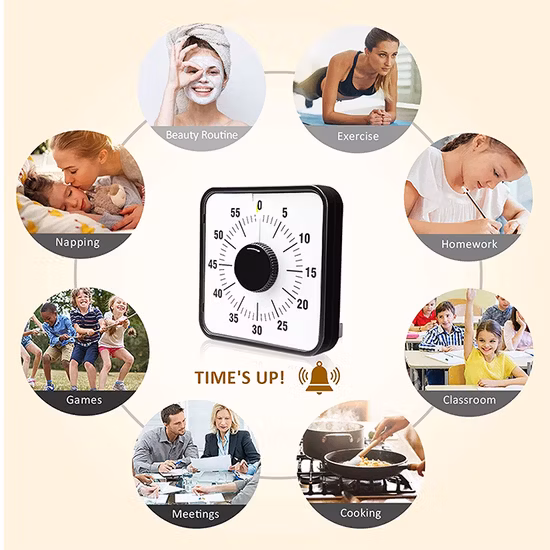 Temporizador de cuenta regresiva para interruptor de cocina de fácil operación negro