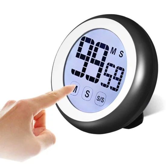 Reloj temporizador magnético con alarma fuerte ajustable y dígitos grandes LCD retroiluminados