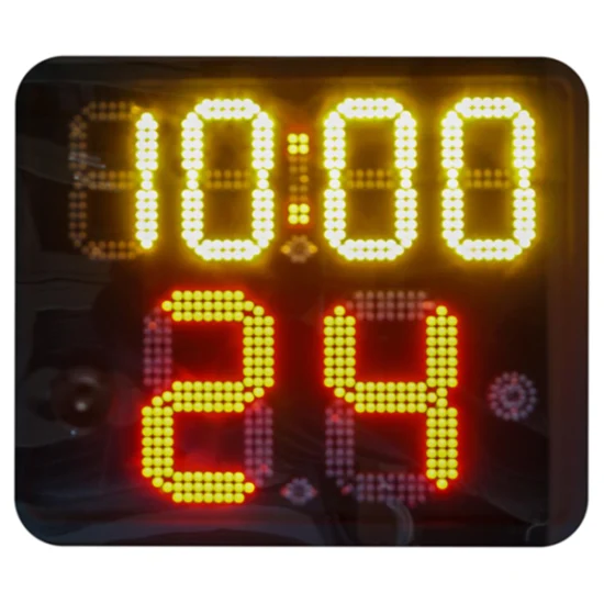 Marcador LED de baloncesto de 24 segundos con reloj de tiro grande y 4 lados para competición