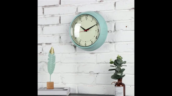 Reloj de pared de estilo de madera con forma de rectángulo, Color madera antigua, 3 pilas AA, 3 zonas horarias, para decoración creativa del hogar para decoración de sala de estar
